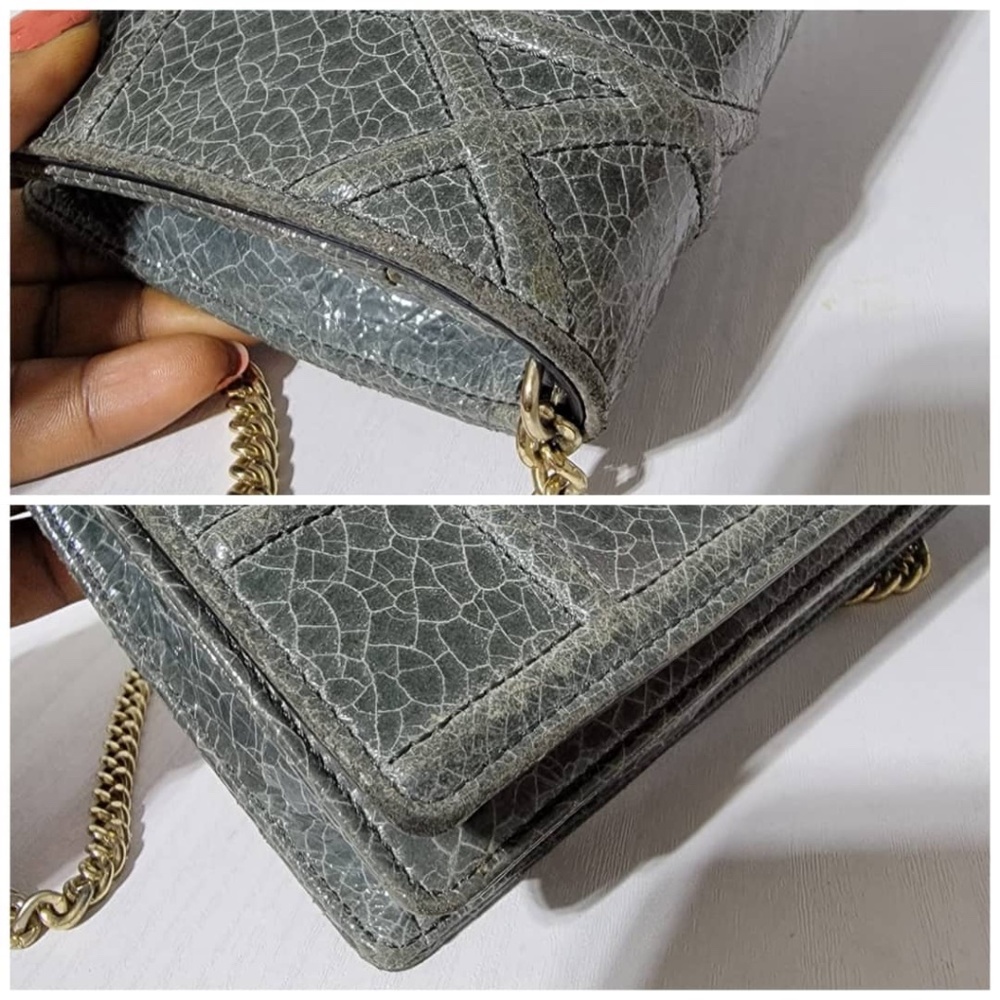 Authentic CHRISTIAN DIOR Metallic Brushed Calfskin Diorama Wallet on Cha… - Picture 16 of 16